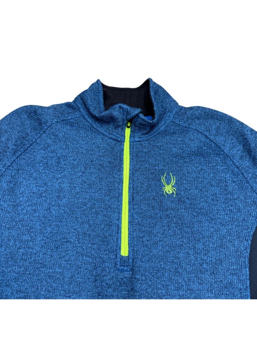 Spyder Men's Blue/Black Outbound Half Zip Pullover Sweater Jacket, Size XL - Picture 3 of 8